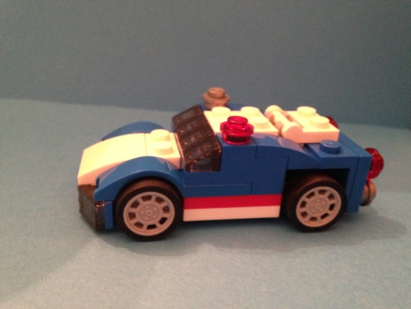 Lego Blue Racer side view