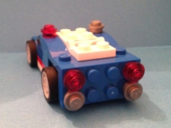 Lego Blue Racer back view