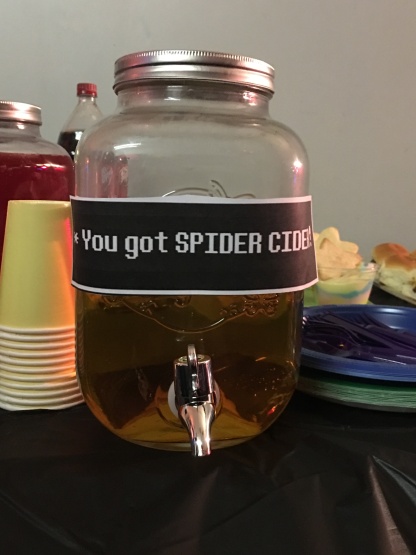 undertale party, spider cider, birthday