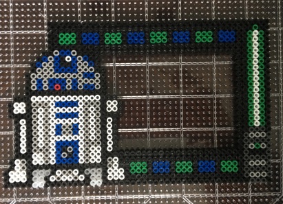 Star Wars R2D2 4x6 Picture Frame Perler Beads Pattern